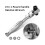 2 in 1 Round Handle Ratchet Wrench 1/4 Double Ended 72 Teeth Quick Spanner Tool Screwdriver Socket Bit 4