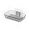 2X Easy Installation Soap Holder Kitchen Wall Mount Dish No Drill Modern Clear Drain Bathroom C 2