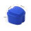 2X Dark Denture Case, with Strainer, Denture Bath Box False Teeth Storage Box with Basket Net Container 2