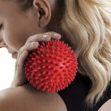 (Geel, 9,5 cm) 7,5 cm/9,5 cm Yoga Studio Massageballen met stekels voor stressvermindering en reflexologie