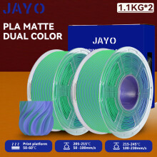 JAYO 3D-Druckerfilament, 2er-Set, 1,75 mm, Matt und Dual Color, für FDM-Drucker