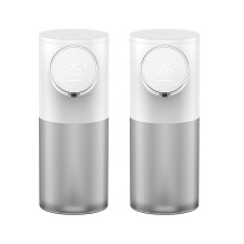 2X Foam Soap Dispenser Automatic Recharge 320Ml Liquid Soap Dispenser Digital Display Foam Hand Dispenser