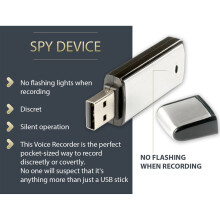 Μίνι συσκευή εγγραφής φωνής Spy USB + Memory Stick 8Gb σε ένα - Ψηφ