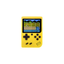 (Geel) Klassieke game met ingebouwde 500 draagbare retro videogameconsole, cadeau voor kinderen