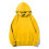 (Geel, L) Klassieke effen pullover met capuchon voor heren en dames 1