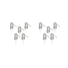10Pcs Stainless Steel Soap Pump Replacement 28 Teeth Metal Bottle Nozzles Lotion Dispenser