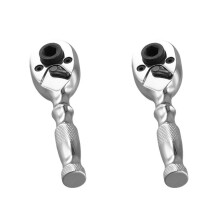 2X 2 in 1 Dual End Handle Ratchet Handle Drive Finger Ratchet Wrench Two Screwdriver Bits Repair Hand