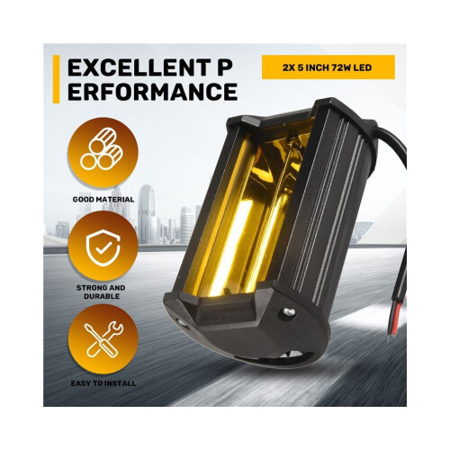 2X 5 ιντσών 72W LED φώτα εργασίας αδιάβροχα εκτός δρόμου φώ 2