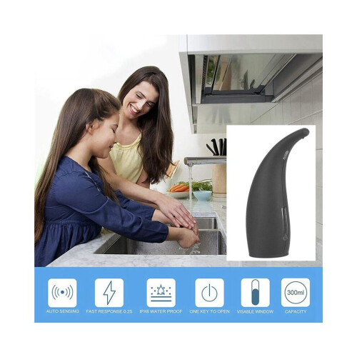 2X 300ML Automatic Soap Dispenser Touchless Soap Dispenser with Infrared Sensor for Home, Kitchen, Office 2