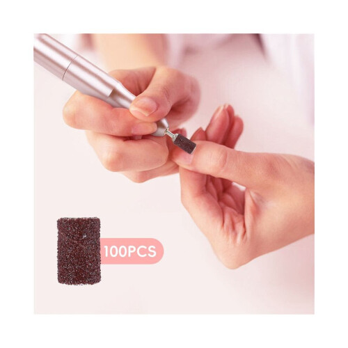 100 PCS Nail Drill Sanding Band Machine Replacement Bits Pedicure (80 ) 1