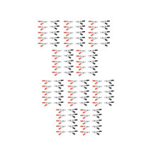 100 stuks 50 mm testsonde met plastic handvat en metalen krokodilklemmen