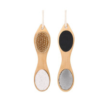 2pcs Exfoliating Foot Scrub Kit - Multi Purpose Foot Care - Bamboo Pedicure Foot Spa Kit - Pumice Stone