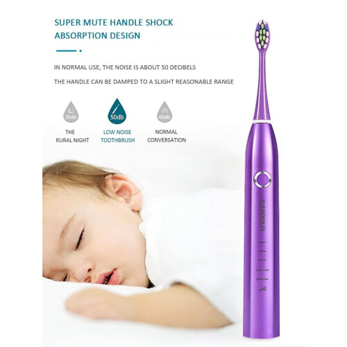 Sonic Electric Toothbrush Rechargeable(Purple) 2