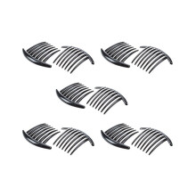 10 stuks haarspeldjes/kammen, accessoires van plastic voor dames, mode, zwart