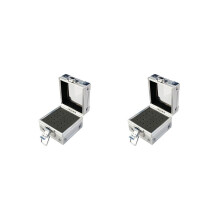 2x 25 hål nagelborr slipbitshållare låda display förvaringsbehållare nagellackeringsställ metall
