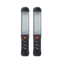 Linternas LED recargables de 2 piezas con base magnética y gancho para colgar, foco para coche.