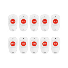 10 stuks SOS-oproepknop Draadloze oproepbel Pager Paniek-noodoproepknop Zender voor verzorgers