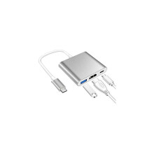 USB C to HDMI Adapter 4K, Type C to 4K HDMI 3 in 1 Multiport Adapter,Multiport Type C Adapter with USB