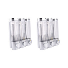 2X 3-in-1 Room Wall Mounted Bathroom Shower Pump Dispenser and Organizer - Can Be Used for Shampoo,Conditioner,B