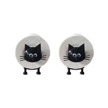 2x Kattenrolhouder Toiletpapierhouder Badkamerset Papierrolhouder Leuke Badkamerdecoratie