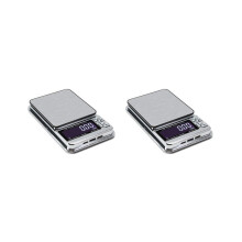 2X högprecisionsvåg för smycken, 1000GX0.01G digital LCD-räknare elektronisk våg i rostfritt stål med