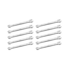 10X Silver Tone 5.5mm X 7mm U Shape Double Open-Ended Wrench Tool