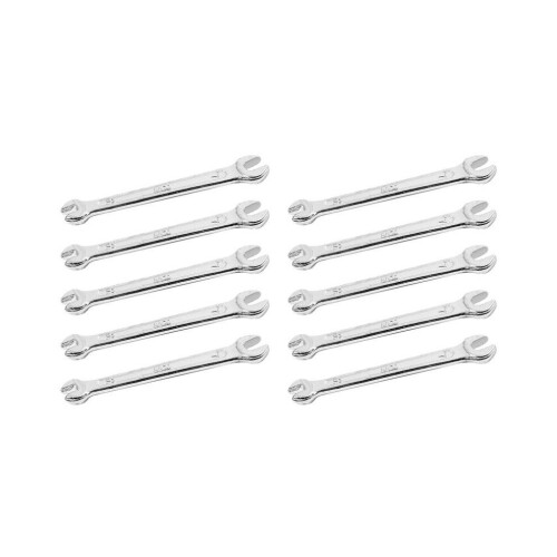 10X Silver Tone 5.5mm X 7mm U Shape Double Open-Ended Wrench Tool