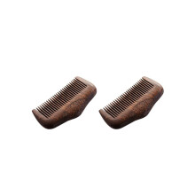 2x Zakkam Sandelhoutgroen Natuurlijk Super Smalle Inkeping Houten Kammen Antistatische Baardkam Haarkam
