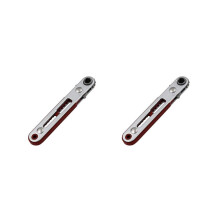 2X Ratchet Wrench 1/4 Inch Drive Socket Hex Screwdriver Bit Dual Ratchet Wrench Tool with 4 Bit Heads