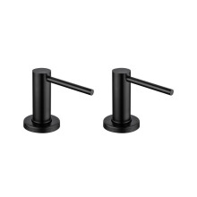 2X Kitchen Sink Soap Dispenser Countertop Pump Hand Lotion Built in Bottle Stainless Steel Screw Black