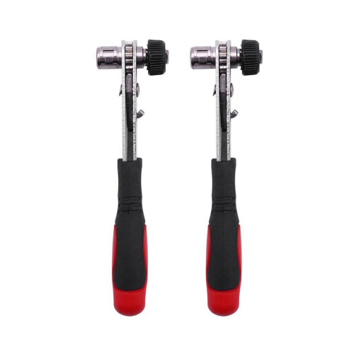 2X Rapid Ratchet Wrench 1/4 Inch Screwdriver Rod Quick Socket Wrench Tools Red
