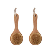 2X Long-Handled Bristle Detox Wooden Handle Body Brush Skin Brush