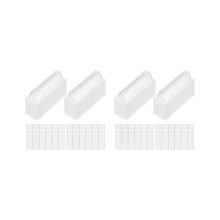 120Pcs Lip Balm Pouches Clear Plastic Clear Lipstick Money Holder Plastic Domes with Double Side Tape