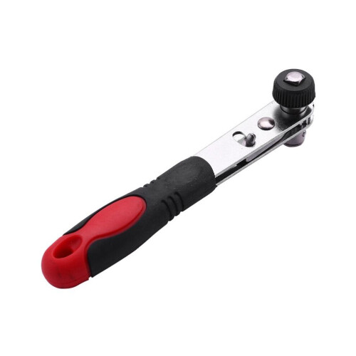 2X Rapid Ratchet Wrench 1/4 Inch Screwdriver Rod Quick Socket Wrench Tools Red 1