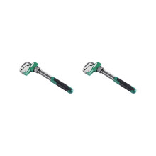 2X Plumbers Wrench F-Type Pipe Vise Wrench Multi-Functional Speed Wrench with Extension Right Angle