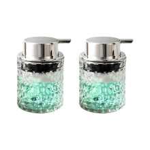 2X Foaming Hand Soap Dispenser, Bathroom Soap Dispenser or Lotion Dispenser for Kitchen,Refillable Clear