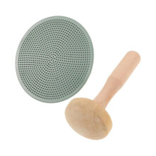 1 set drukmat, houten roller, plastic schildersbenodigdheden, graveer- en drukplaat