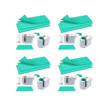 12x Sublimatiebekerhoes voor mokkenpers, 3 diktes, groene siliconen bekerhoes