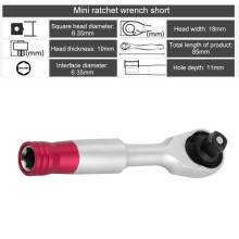 1/4Inch 85MM Torque Rachet Wrench Set Hand Repair Tool for Vehicle Bicycle Bike Socket Wrench Kit Tool