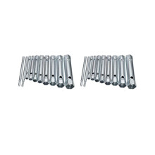 20Pcs 6-22mm Metric Tubular Box Wrench Set Tube Bar Spark-Plug Spanner Steel Double Ended for Automotive