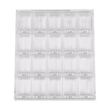 20 Girds Ακρυλικό Μακιγιάζ Organizer Nail Art Αποθήκευση Κουτιού Δ