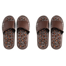 2 paar acupressuur voetmassage slippers/schoenen/reflexologie sandalen voor verlichting van plantaire