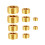 10 Piece Pipe Plug Socket Set Brass Pipe Plug Fittings Male Internal Hex, Socket for Reading Seal Pipe 1