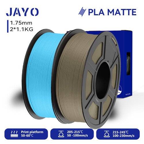 JAYO 3D-Drucker-Filament, 2 Rollen, 1,75 mm, PLA Matte LBCA