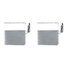 2x USB-oplaadbare elektrische voetverwarmingspad, universeel, zacht pluche, wasbaar, voetverwarmer voor