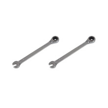 2X Steel Fixed Ratcheting Ratchet Spanner Gear Wrench Open End & Ring Size, 7mm