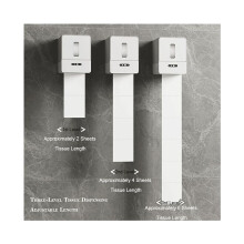 2x contactloze toiletpapierdispenser, elektronische sensor toiletpapierdispenser, met nachtlampje en