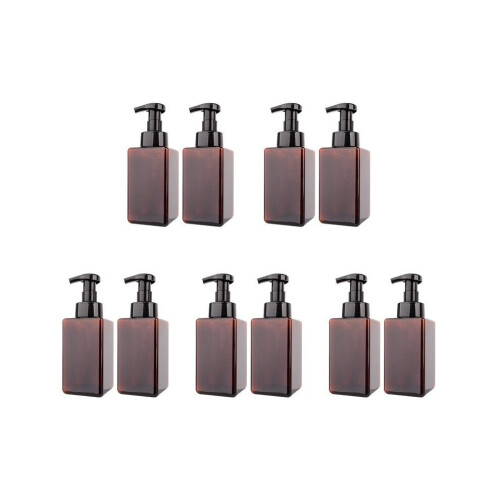 10 Pack Foaming Soap Dispenser 15Oz Refillable Foam Liquid Hand Soap Empty Plastic Pump Bottle Container
