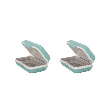 2x Zeepbakje, Zeephouder, Zeepblokjeshouder voor onder de douche, Reisetui met deksel voor de sportschool,