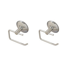 2x roestvrijstalen toiletpapierhouder/rolhouder/tissuehouder voor aan de muur, gemaakt door Air Vacuum